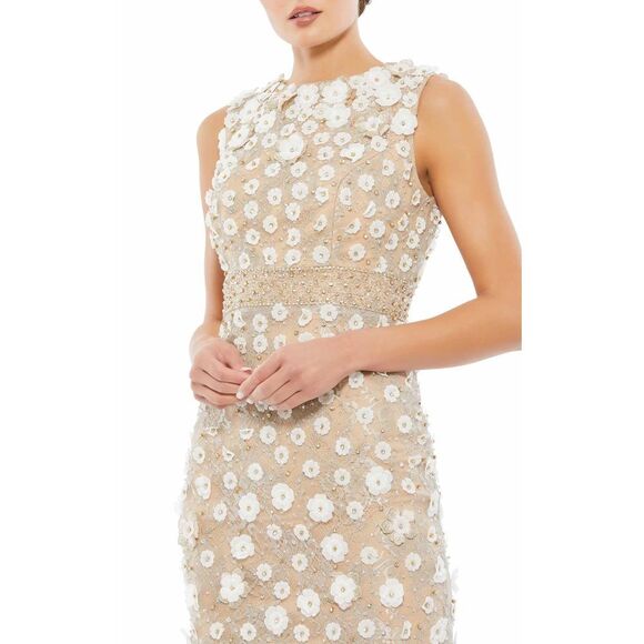 Mac Duggal Dresses & Skirts - Mac Duggal NWT Sheer Mesh Cocktail Dress 67853 in Ivory/Nude Size 12 MSRP‎ $598